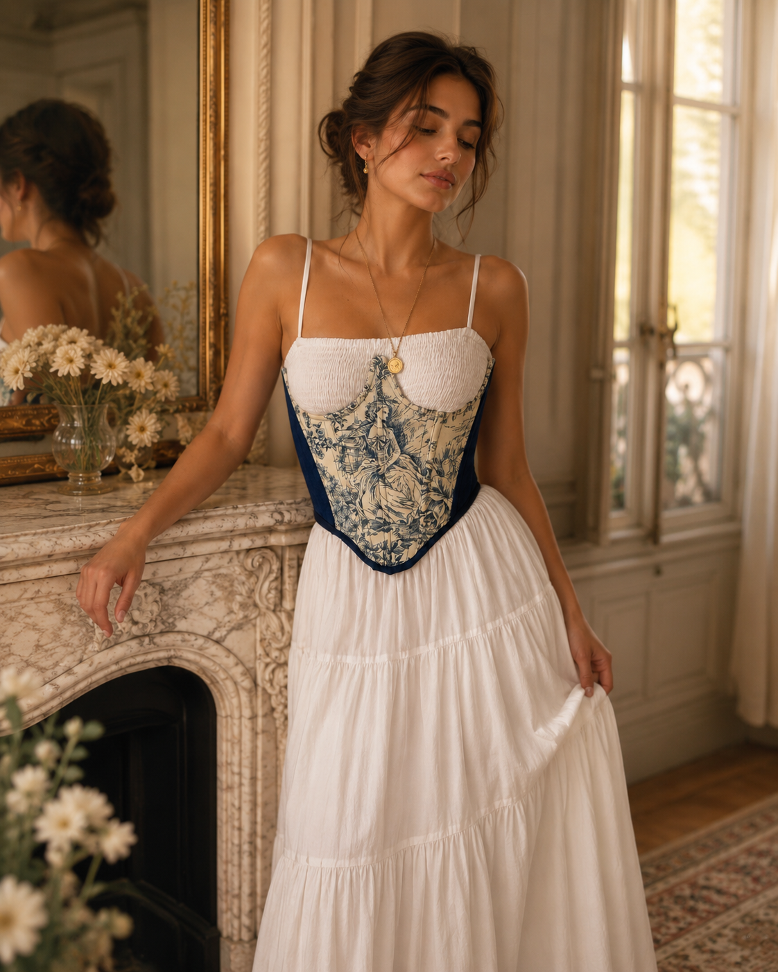 Élodie Toile de Jouy Corset Top