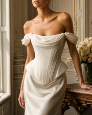 Aurelia Ivory Draped Corset Top