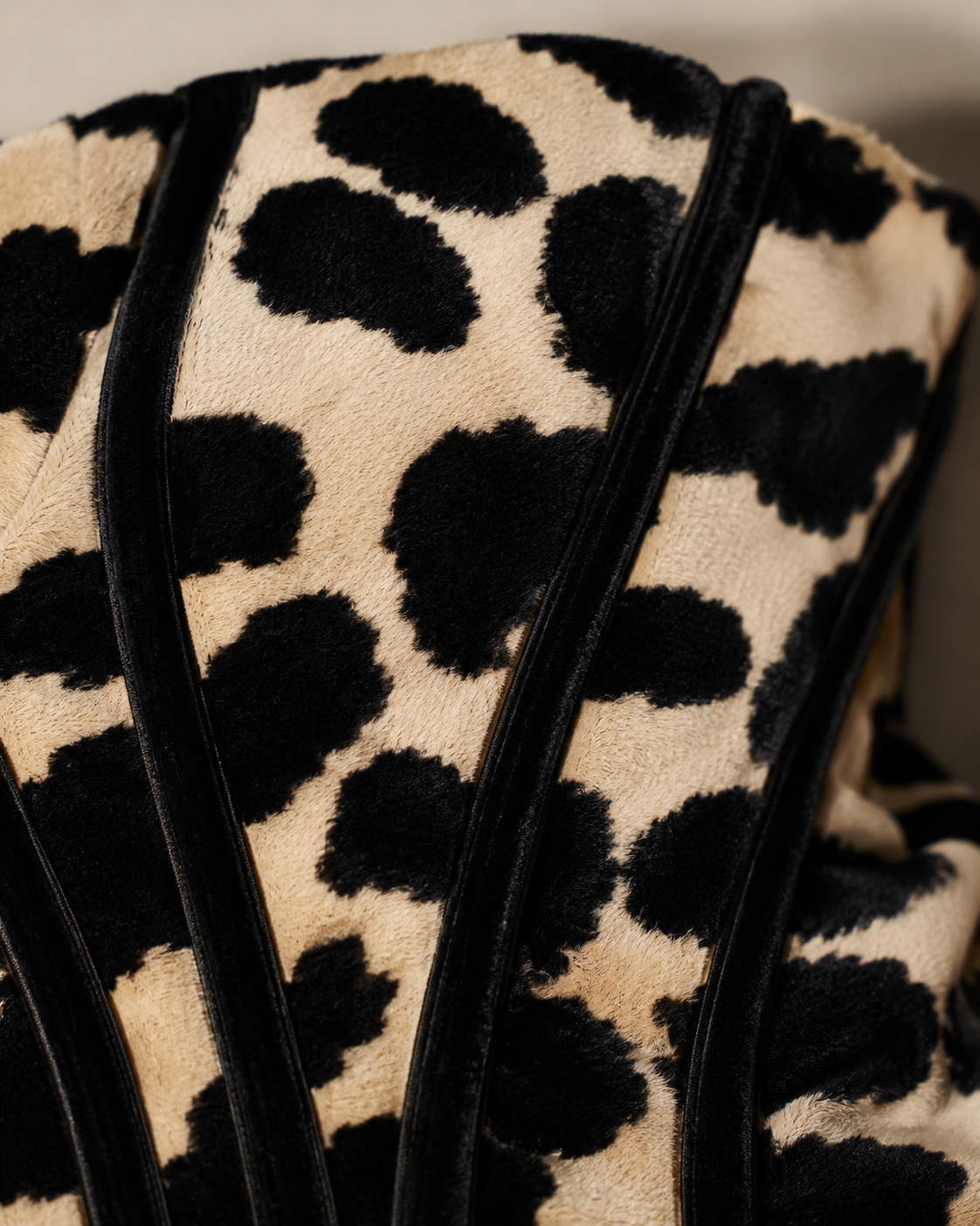 Vesper Leopard Sculpted Corset with Architectural Peplum