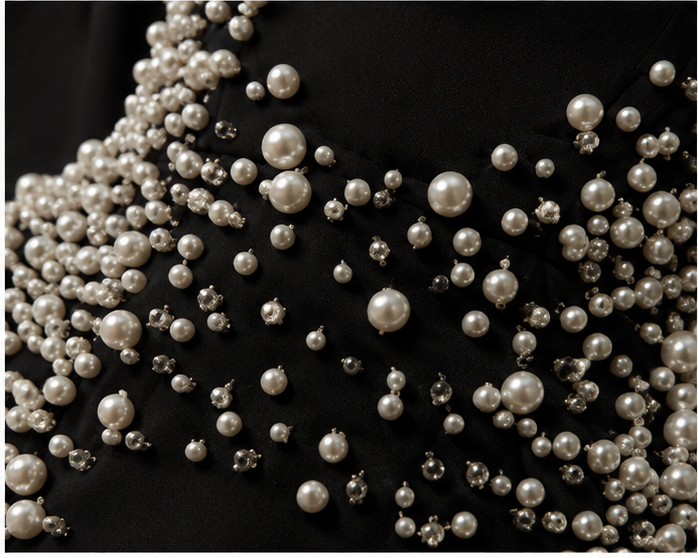 Nocturne pearl embellished corset product view