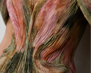 Aurelia Pleated Botanical Corset with Draped Sleeves